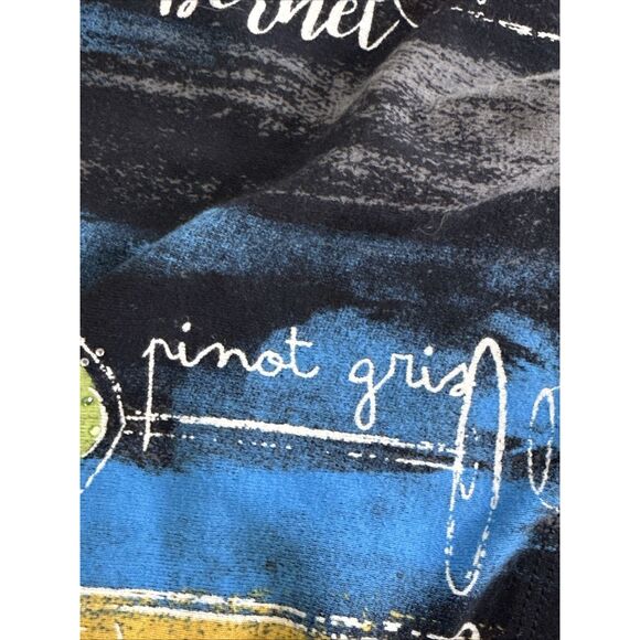 Jess & Jane Top Size  XL Red Wine Medley Sparkle Cotton T Shirt Merlot Cabernat - Picture 11 of 13